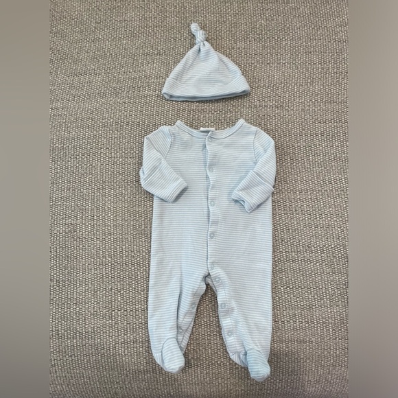 Little Me and Starting Out footie and hat bundle. NB - Picture 4 of 8